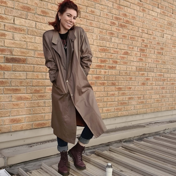 80s VINTAGE TRENCH COATSize 8-16 - Picture 5 of 16